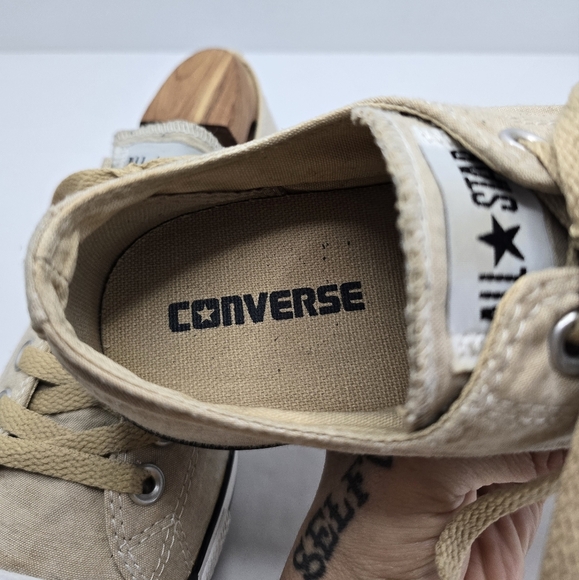 Converse | Chuck Taylor's All-Star tan canvas flat low-top sneakers | MENS 8.5 - Picture 4 of 11